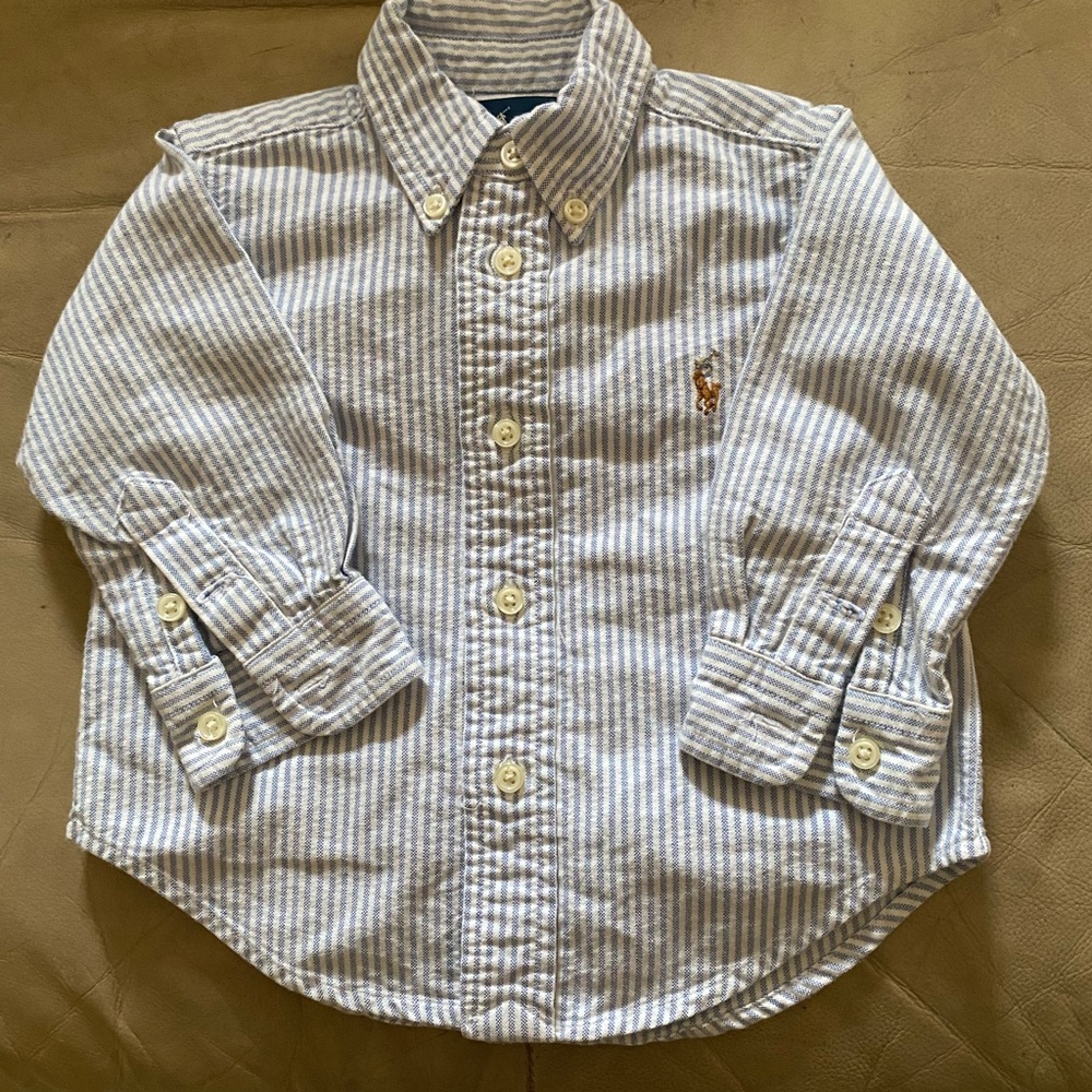 Ralph Lauren Button Down Shirt - size 9 months